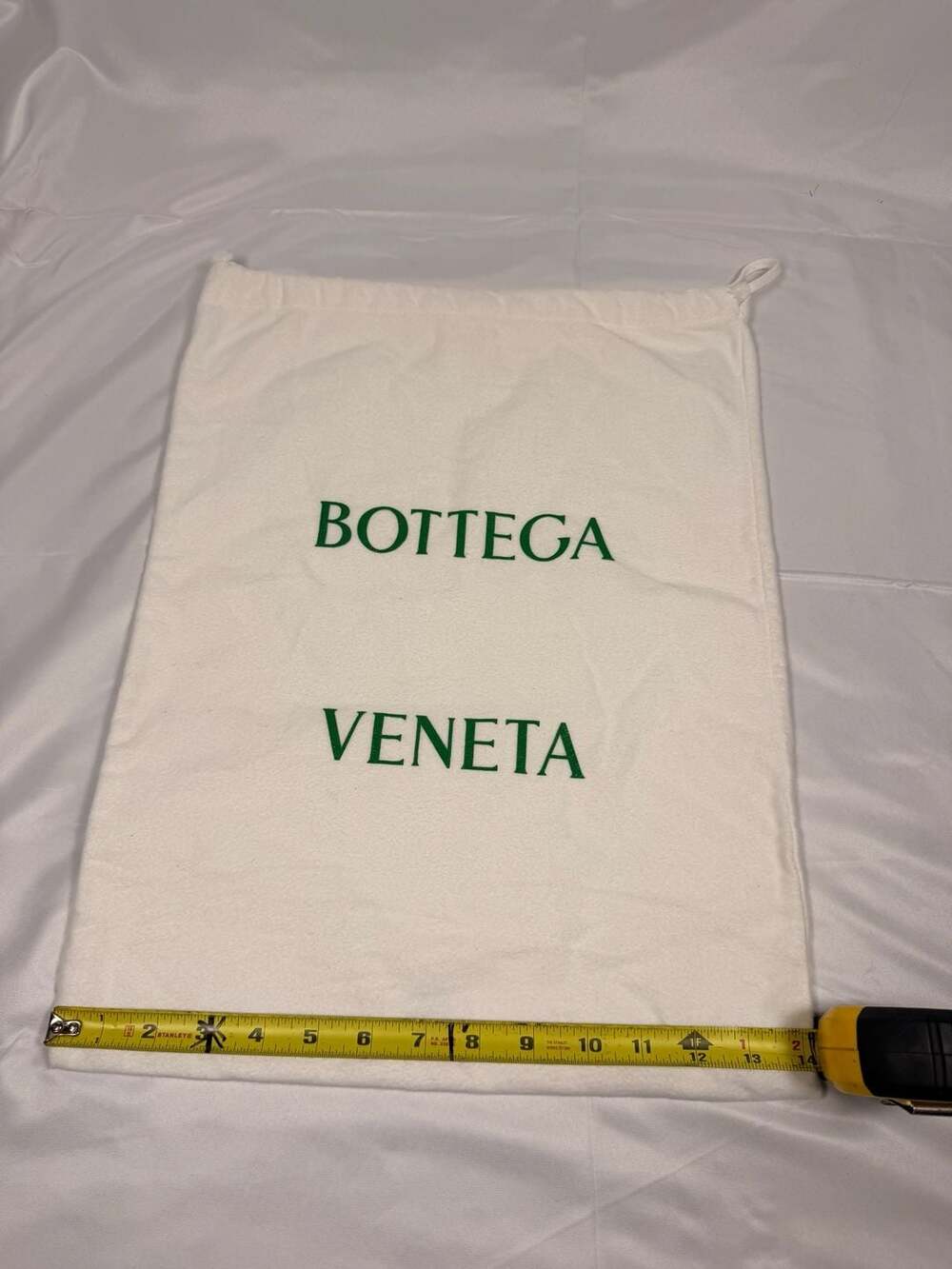 Bottega Veneta Dust Bag 14 Inch White Cotton Drawstring